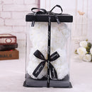 Oso de peluche Diy de 25x16 Cm con caja, flor Artificial de PE, Día de San Valentín para novia, mujer, esposa, regalo de fiesta de Navidad