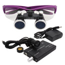 Dental Loupes Magnifier Lab Medical Magnification Binocular 2.5/3.5x420 Headlight Headlamp 5W Cloth Case