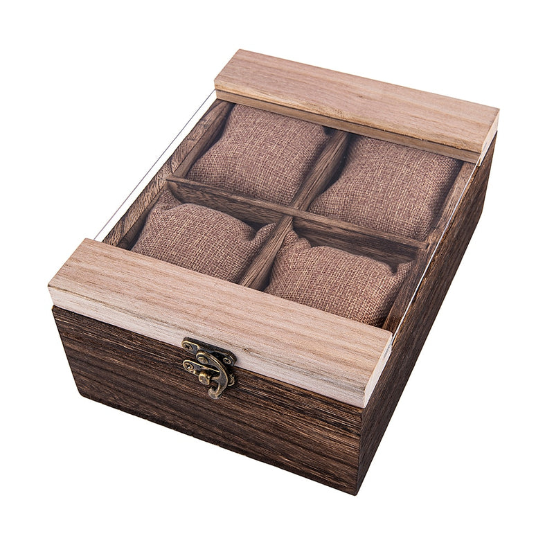 BOBO BIRD Wood Wrist Watch Display Box Organizer Storage Box Watches Holder Jewelry Display Case with pillows without watches