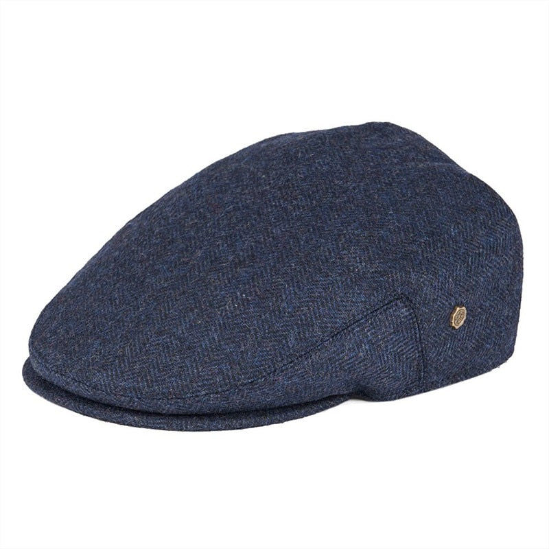 VOBOOM Ivy Cap Herringbone Flat Caps 50% Wool Tweed Scally Cabbie Hat NewsboyCap Bunnet Paddy Dai Cheese-cutter Driving Hats