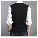 2020 Sweater Men Fashion Sleeveless Knitted Vest Male V-Neck Pullover Male Jacket Slim Solid Casual Mens Woolen Sweaters Vest