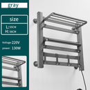 Bathroom Electric Bath Towel Warmer Heating Towel Shelf Rack Household 55℃ Thermostatic Towel Dryer Punch Free Heater Rail Black