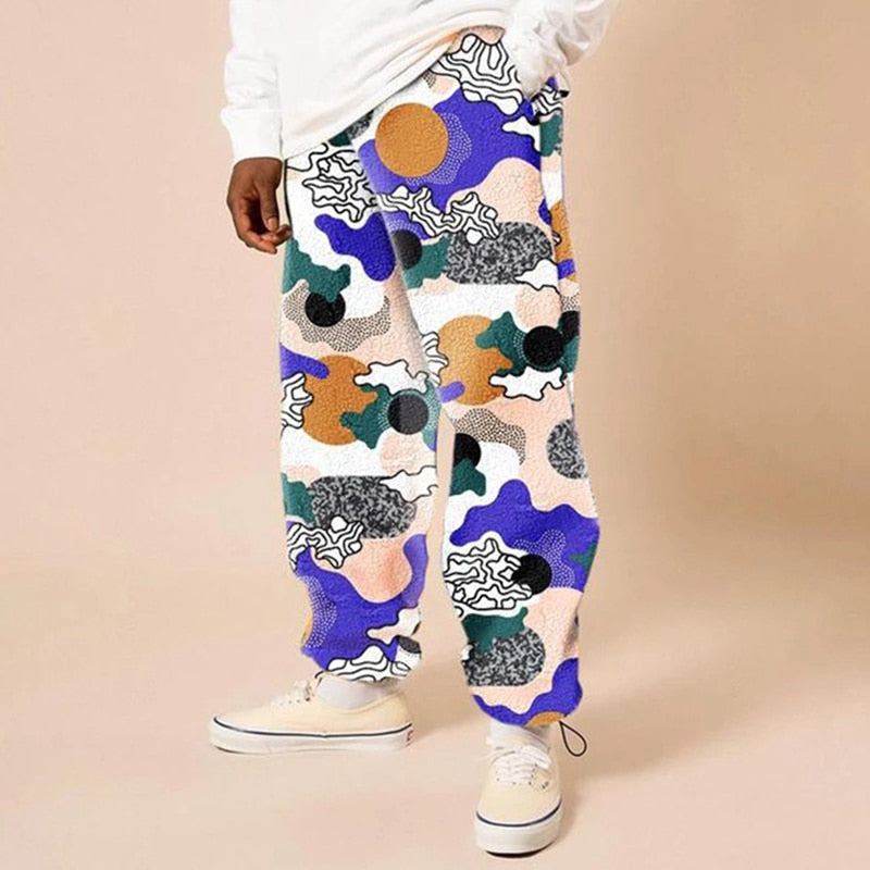 2021 Spring Fashion Mens Joggers Trousers New Casual Loose Graffiti Pants Hip Hop Male Autumn Sports Sweatpants Streetwear 3XL