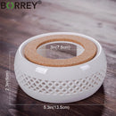 BORREY Ceramic Teapot Warmer Holder Base Tea Warmer Insulation Base Tea Coffee Water Warmer Candle Heating Base Holder Teaware
