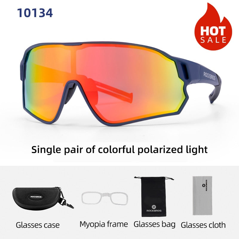 Gafas de ciclismo ROCKBROS, gafas de sol polarizadas para bicicleta de montaña y carretera, protección UV400, gafas de bicicleta Unisex ultraligeras, equipo deportivo