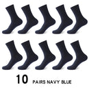 High Quality 10Pair /Lot Men&#39;s  Bamboo Fiber Socks Compression Long Socks Men&#39;s Black Business Casual Male Sock Large Size 38-45
