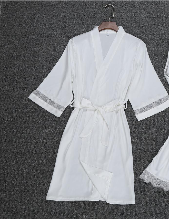 Sexy Womens Night Robe Strap Top Pajamas Suit Summer Two Piec Sleepwear Sets Casual Home Wear Nightwear Sleep Kimono Bath Gown