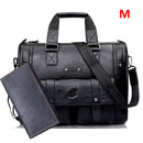 Maletín de cuero negro para hombre, bolso de negocios, bolsos de mensajero, bolso de hombro Vintage para hombre, bolsos de viaje grandes para ordenador portátil, oferta XA177ZC