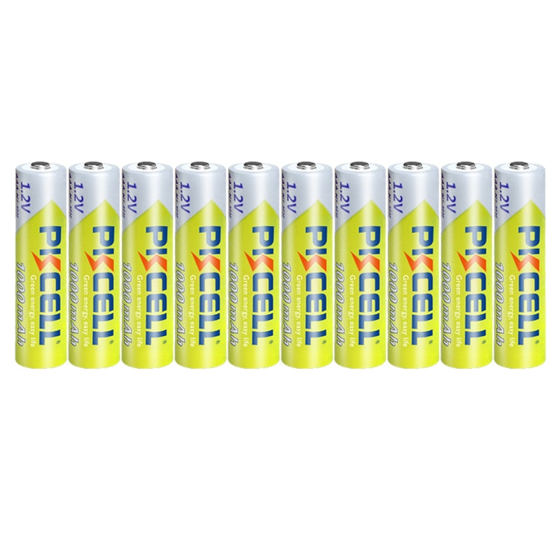 10PCS PKCELL 1.2v NI-MH AAA Battery 3A 1000MAH AAA Rechargeable Battery aaa nimh battery batteries rechargea for flashlight toys