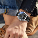 Reloj OLEVS deportivo multifuncional tres ojos seis agujas cronógrafo impermeable luminoso reloj de hombre