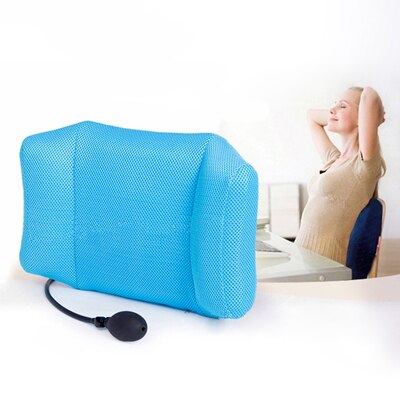 1 Stück tragbare aufblasbare Lordosenstütze Kissen für den unteren Rücken – für Bürostuhl und Auto Ischiasnerv Schmerzlinderung