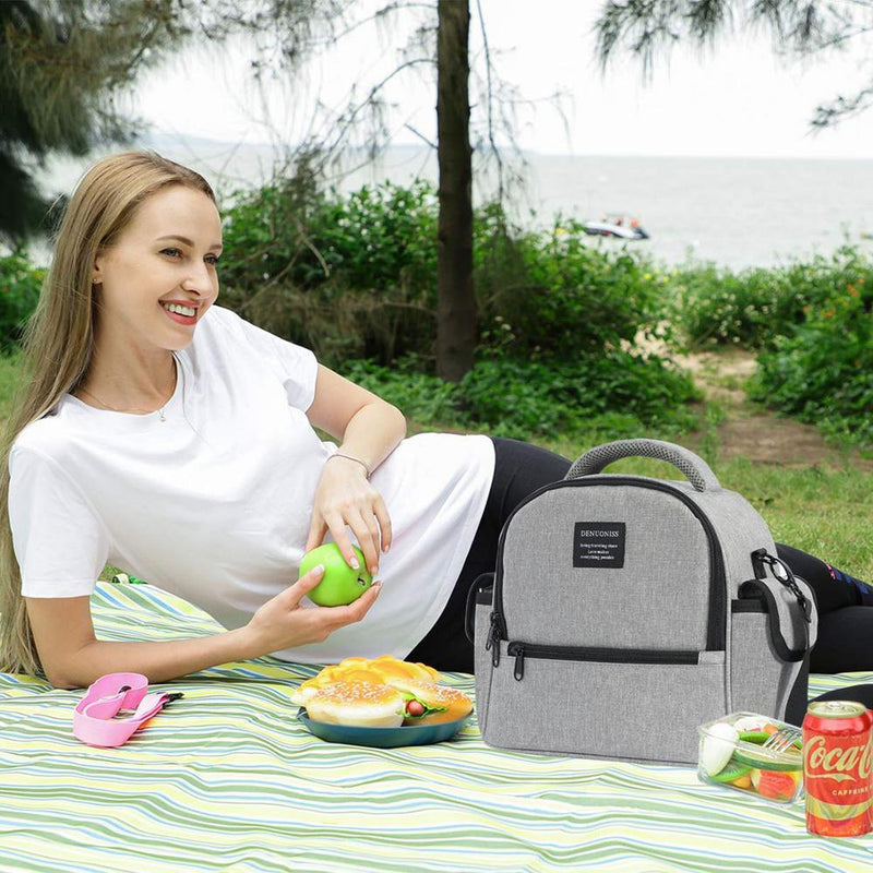 DENUONISS Kreative Picknick-Lunchbox-Tasche, isolierte Lunch-Tasche, isothermische Thermotasche, Isolierpaket, Thermo-Bolus