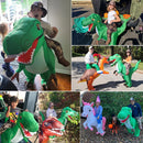 Velociraptor T REX mascota disfraz inflable para niños Anime disfraces de Halloween dinosaurio regalo de cumpleaños para fiesta Cosplay soplar