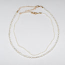 Trendy Hot New Minimalist Real Pearl Necklace 2mm/3-4mm Size Freshwater Pearl Necklace Choker Simple Delicate Jewelry for Women