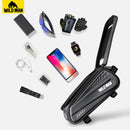 WILD MAN 6.2 Inch Waterproof  Bicycle Front Tube Bag Bike Touch Screen Phone Case Bag Bike Top Tube Bag Cycling Accessories