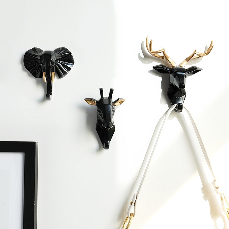 Cute Animals Key umbrella Hook Hanger Wall Hanger Design Decorative Hooks Towel for Kitchen Key Holder wall hooks decorative