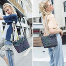 women handbags 3 pcs bag set luminous crossbody bags for women wallet 2021 Geometric shoulder bag female purse and handbag Tote