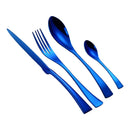 2018, venta al por mayor, 4 unids/set, juego de cubiertos negros, caja de embalaje, cuchillo occidental de acero inoxidable, cubiertos, vajilla de cocina, juego de vajilla