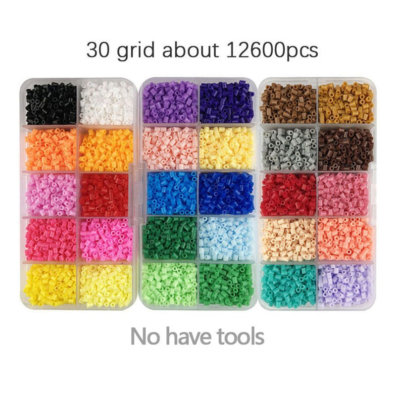 2,6 mm Mini Hama Perlen 80 Farben Kits Perler PUPUKOU Perlen Werkzeug und Vorlage Bildung Spielzeug Sicherung Perlen Puzzle 3D für Kinder