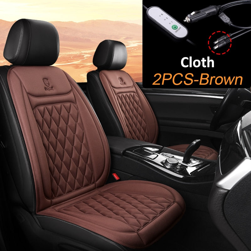 Calentador de asiento de coche Karcle, cojín de calefacción eléctrico para coche, cubierta de calentador de asiento de invierno, accesorios para coche