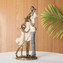 Holiday Family Sculpture Handmade Resin Parents Statue Daughter Gift Birthday Son Ornament Craft Room Decor Wedding Anniversary