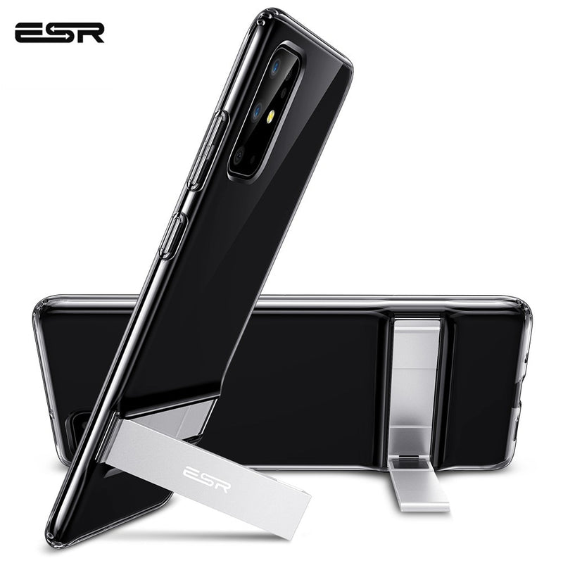 Funda de teléfono ESR para Samsung Galaxy S20 Plus S20 Ultra Metal Kickstand Vertical Stand TPU Bumper Cover para Samsung S20 Ultra Case