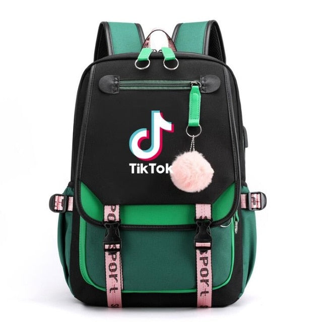 Mochila TikTok, mochilas escolares luminosas para adolescentes, niños y niñas, Mochila para ordenador portátil, Mochila Escolar de viaje de gran capacidad