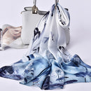 100% Silk Scarf Women Luxury Headscarf Print Long Natural Silk Shawls Foulard Femme Thin Satin Neck Scarf Real Silk Scarves