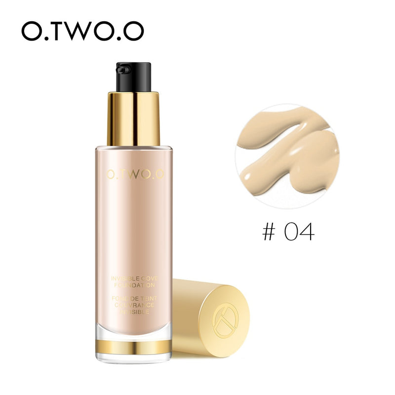 O.TWO.O Liquid Foundation Invisible Full Coverage Make Up Concealer Whitening Moisturizer Waterproof Makeup Foundation 30ml