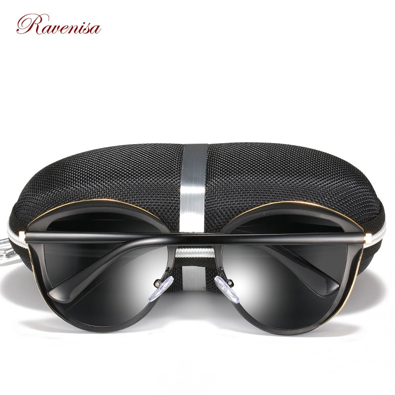 Ravenisa Luxury Polarized Sonnenbrille Damen Runde Sonnenbrille Damen lunette de soleil femme