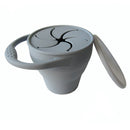 New Colors Baby Silicone Snack Cup Toddle Portable Food Storage Box Portable Snacks Container BPA Free Silicone Soft Lid