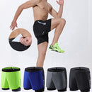 Gym shorts  Men Mock Two-Piece Marathon Running Track and Field Training Fitness Quick-Drying  Sports Shorts