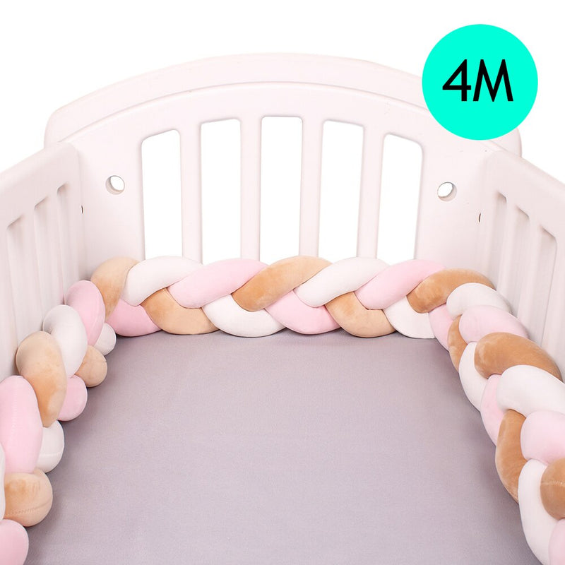 4M Baby Bett Stoßschutz Infant Wiege Kissen Kissen Zopf Knoten Stoßstange Krippe Stoßstange Tour De Lit Bebe Tresse Raumdekoration