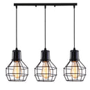 Nordic Loft Retro Iron Cage Hanging Light Modern Light Fixture American barn Industrial Vintage Kitchen Pendant Lamps Chandelier