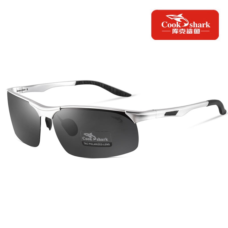 Cook Shark 2020 nuevas gafas de sol de aluminio y magnesio para hombre, gafas de sol polarizadas HD para conducir, gafas para conducir, marea