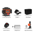 HILDA Nivel láser 12 líneas Nivel 3D Autonivelación 360 Cruz horizontal y vertical Nivel láser verde súper potente