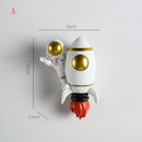 Nordic Wall Decoration Astronaut Resin Wall Shelves Home Decor 3D Astronaut Figurines For Living Room Bedroom Wall Hanging Decor
