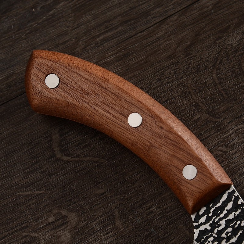 Cuchillo de Chef de 5 "6" 7 ", cuchillo de caza forjado para exteriores, cuchillo de cocina de acero inoxidable para carne, hueso, pescado, frutas, verduras, cuchillo de carnicero