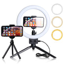 9 Zoll Mini-LED-Video-Selfie-Ringlicht mit Stativ Ringlampen für YouTube-Handy Live-Foto-Fotostudio Ringlicht