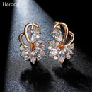 4 Farbe Edle Natürliche Zirkon Blume Ohrstecker Rot Grün Farbe Hochwertige Ohrringe Für Frau Ästhetisches Luxus Schmuck Geschenk