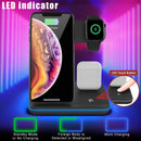 3 in 1 15W Fast Wireless Charger Dock Stand for iPhone 13 12 11 XS XR X 8 Apple Watch iWatch 7 6 Airpods Pro Qi Charging Station