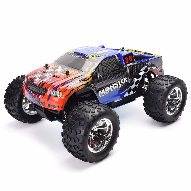 HSP RC Car 1:10 Scale Two Speed Off Road Monster Truck Nitro Gas Power 4wd Remote Control Car High Speed Hobby Racing RC Vehicle