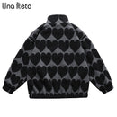 Una Reta M-XXL Winter Herren Mantel Neue Lässige Lammwolle Parka Mantel Streetwear Lose Herren Kleidung Korn Fleece Herren Jacke Mantel