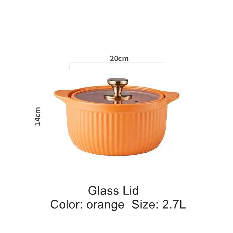 Luxus Suppentopf Crock Pot Casserole Keramik Stielkasserolle Suppe EarthenPot Hochtemperaturbeständige Kochpfanne Topf für Gasherd