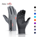 Guantes de ciclismo de invierno Bicicleta Cálido Pantalla táctil Guantes de dedo completo Impermeable Bicicleta al aire libre Esquí Motocicleta Montar
