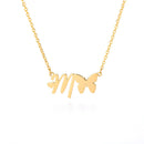 Schmetterling Initial Halskette Für Frauen Edelstahl Goldkette AZ Buchstabe Halskette Anhänger Bijoux Femme 2020 Boho Schmuck Geschenk