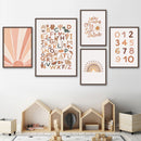 Sunshine Love Number Letter ABC Wall Art Canvas Painting Nordic Posters And Prints Wall Pictures For Kids Room Bedroom Decor