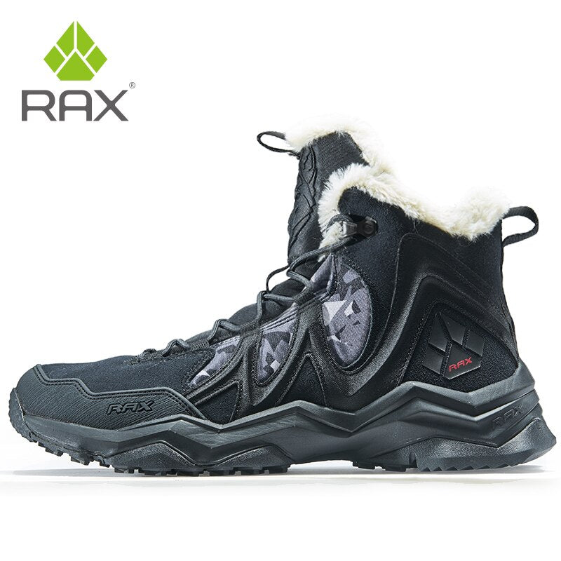 Botas de senderismo al aire libre RAX para hombres y mujeres, botas de nieve de invierno de lana, zapatillas deportivas para hombres, zapatos de montaña, botas de senderismo para caminar