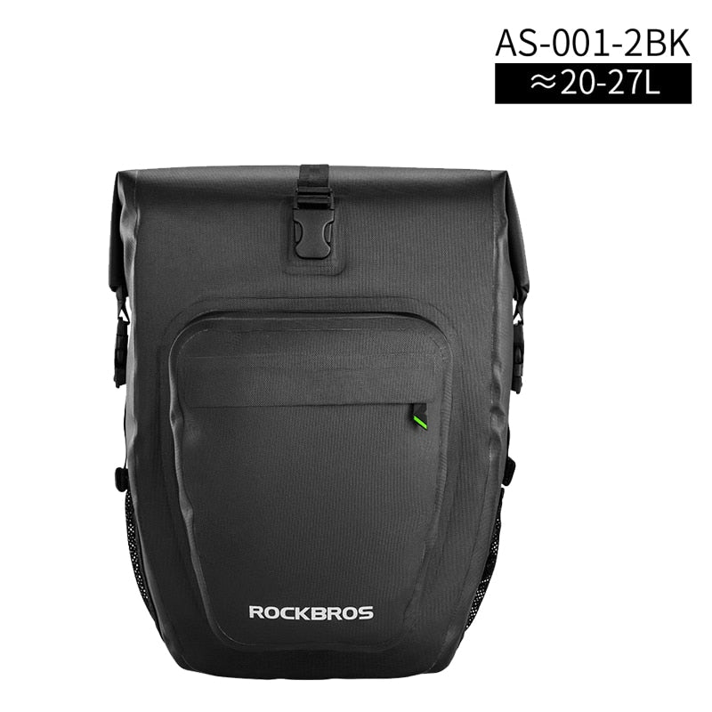 ROCKBROS Cycling Bike Bag Waterproof Bicycle Rear Rack Bag Tail Seat Trunk Bags Pannier 27L Big Basket Case MTB Bike Accessories