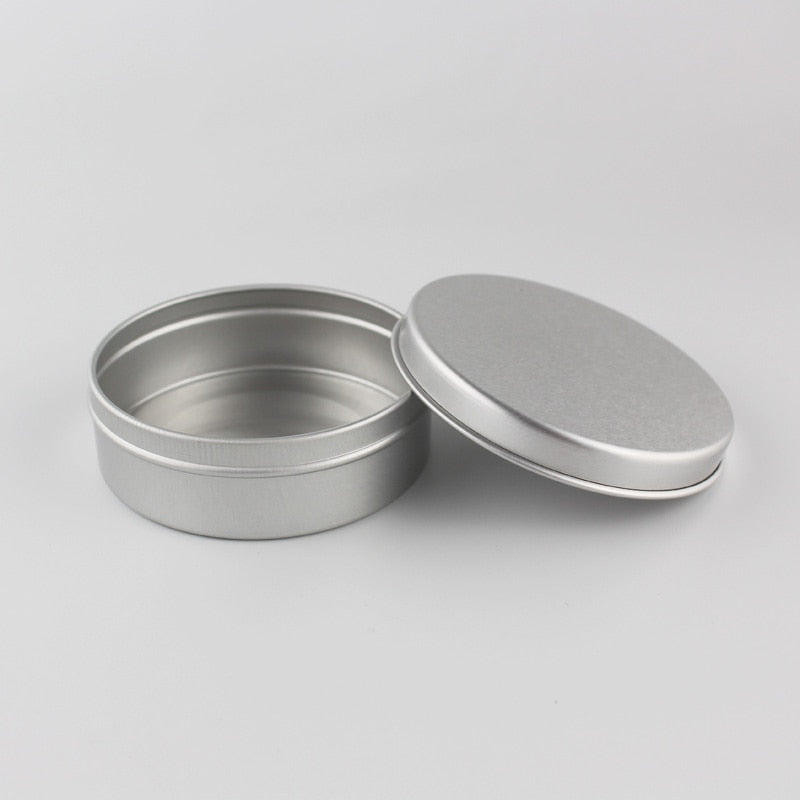 100g 50 stücke Aluminium Runde Leere Einmachglas Zinnbehälter Aluminium Vorratsbehälter Kerze Zinn Teebehälter 50 teil/los
